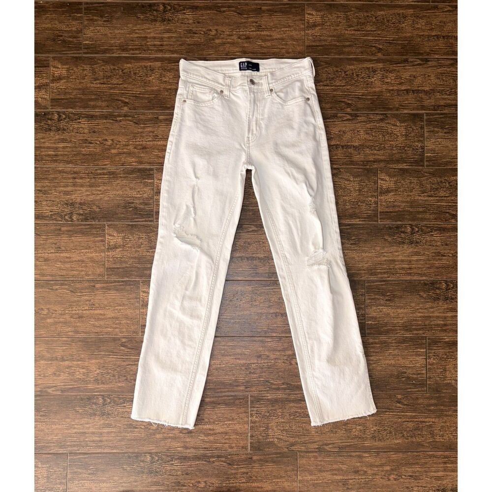 GAP Denim '90s Loose White Distressed Jeans - 25R